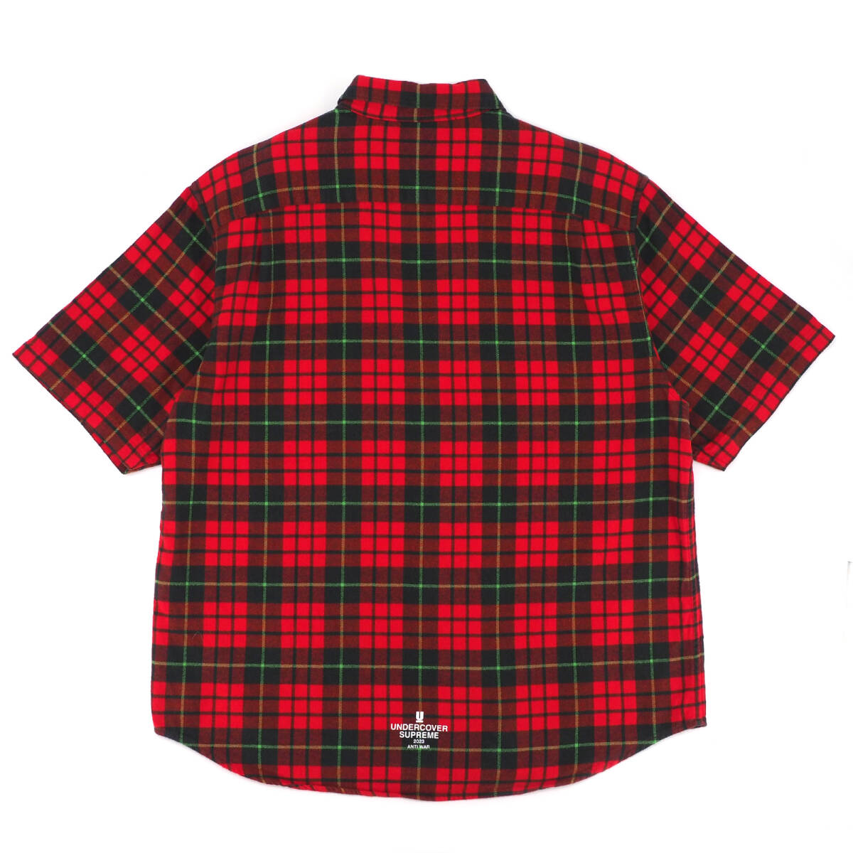 Supreme/UNDERCOVER S/S Flannel Shirt　赤M　シュプリーム/アンダーカバー ショートスリーブ フランネル シャツ　2023SS_画像2