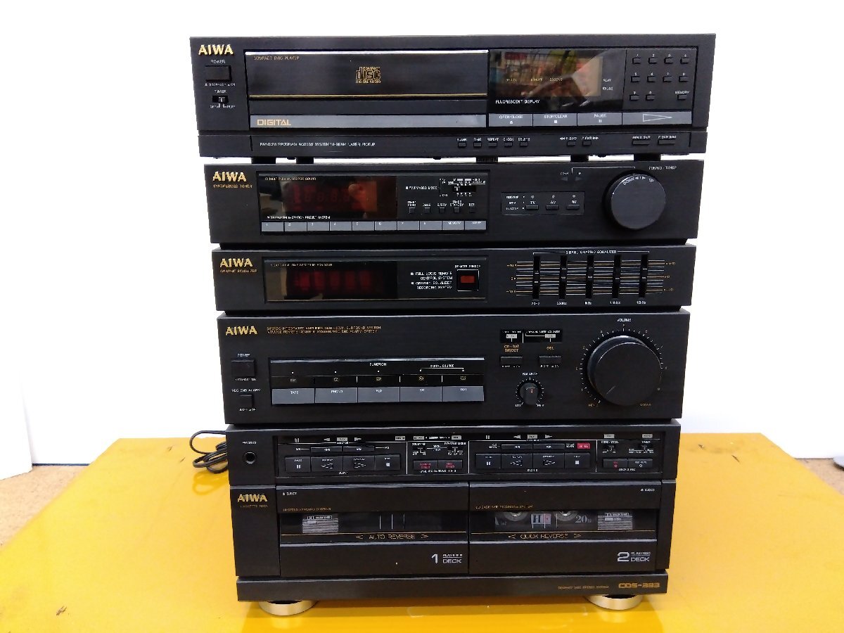  compact disk player CDS-333 CX-S333 AIWA Aiwa mini component made in Japan domestic production stereo system CD speaker system speaker 