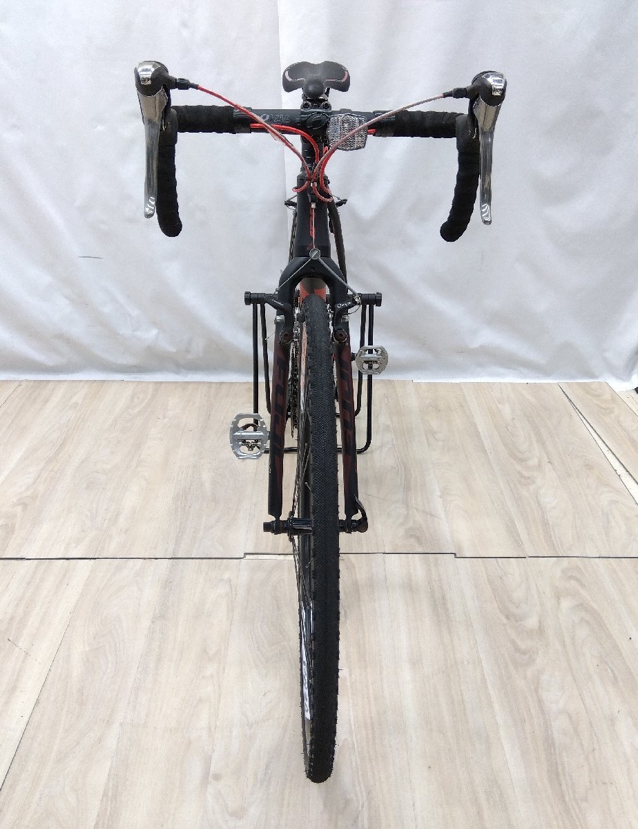 手渡し可 クロスバイク CROSS2.1 FUJI シクロクロス 自転車 ジャンク 赤 黒 中古 フジ_画像3