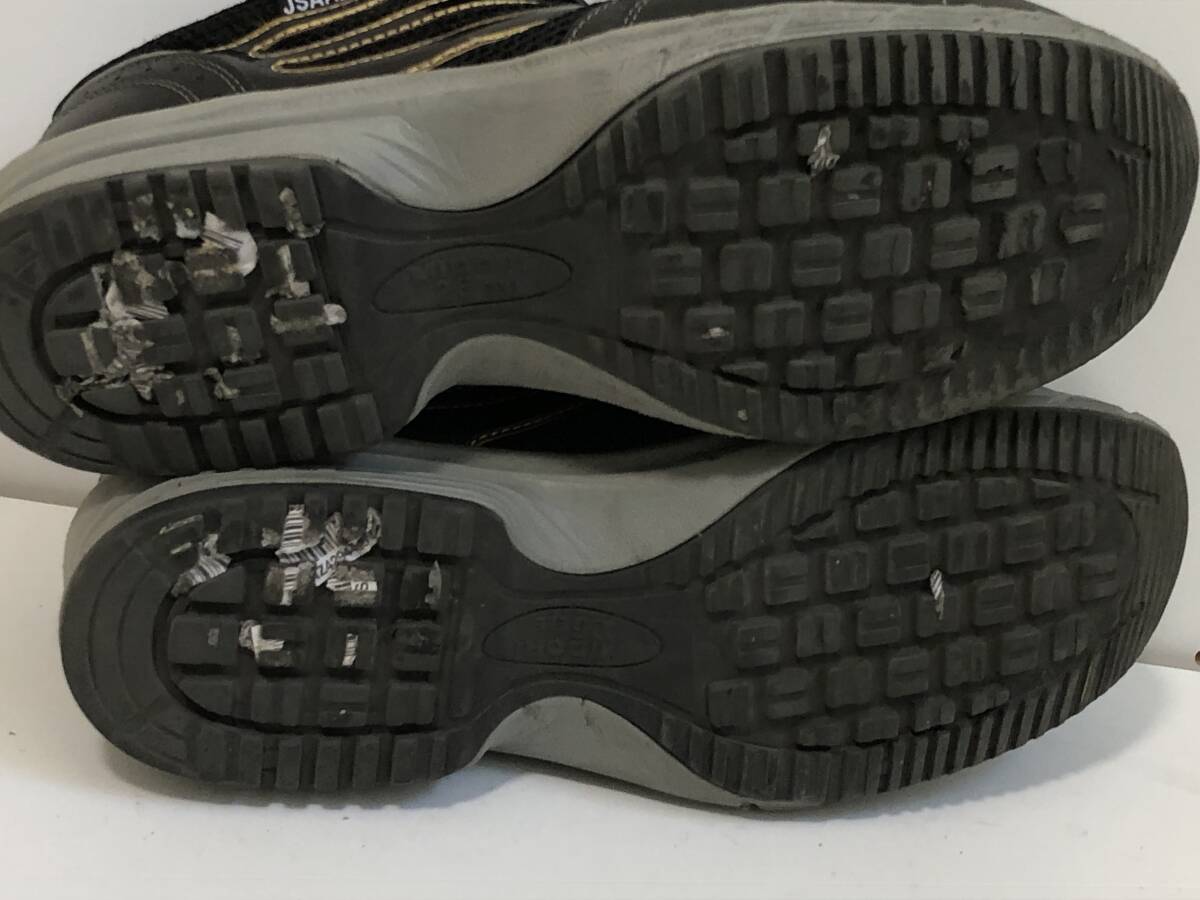 ３１０６７　ミドリ安全　 ＭＩＤＯＲＩ　安全靴 作業靴 JSAA A種 衝撃吸収　耐滑性 ブラック　黒　ゴールド　２６ｃｍ　３E　　宅急便_画像7