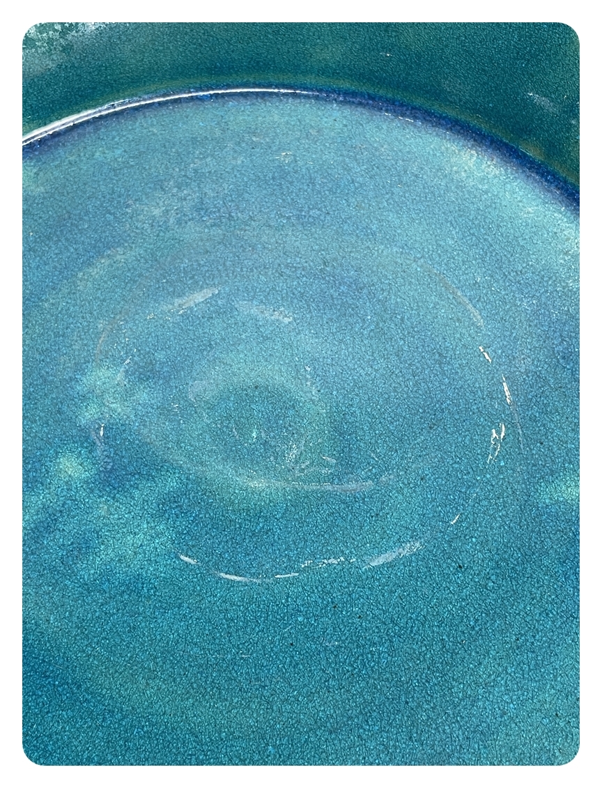● コレクター必見 時代物 当時物 陶器製 皿 盛皿 盛鉢 直径約31.5cm 工芸品 木箱 蔵出 ma793_画像4