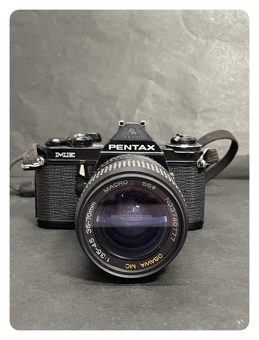 ● コレクター必見 PENTAX ペンタックス ME カメラ レンズ OSAWA MACRO 1:3.5-4.5 35-70mm フィルムカメラ ジャンク品 ma828_画像2