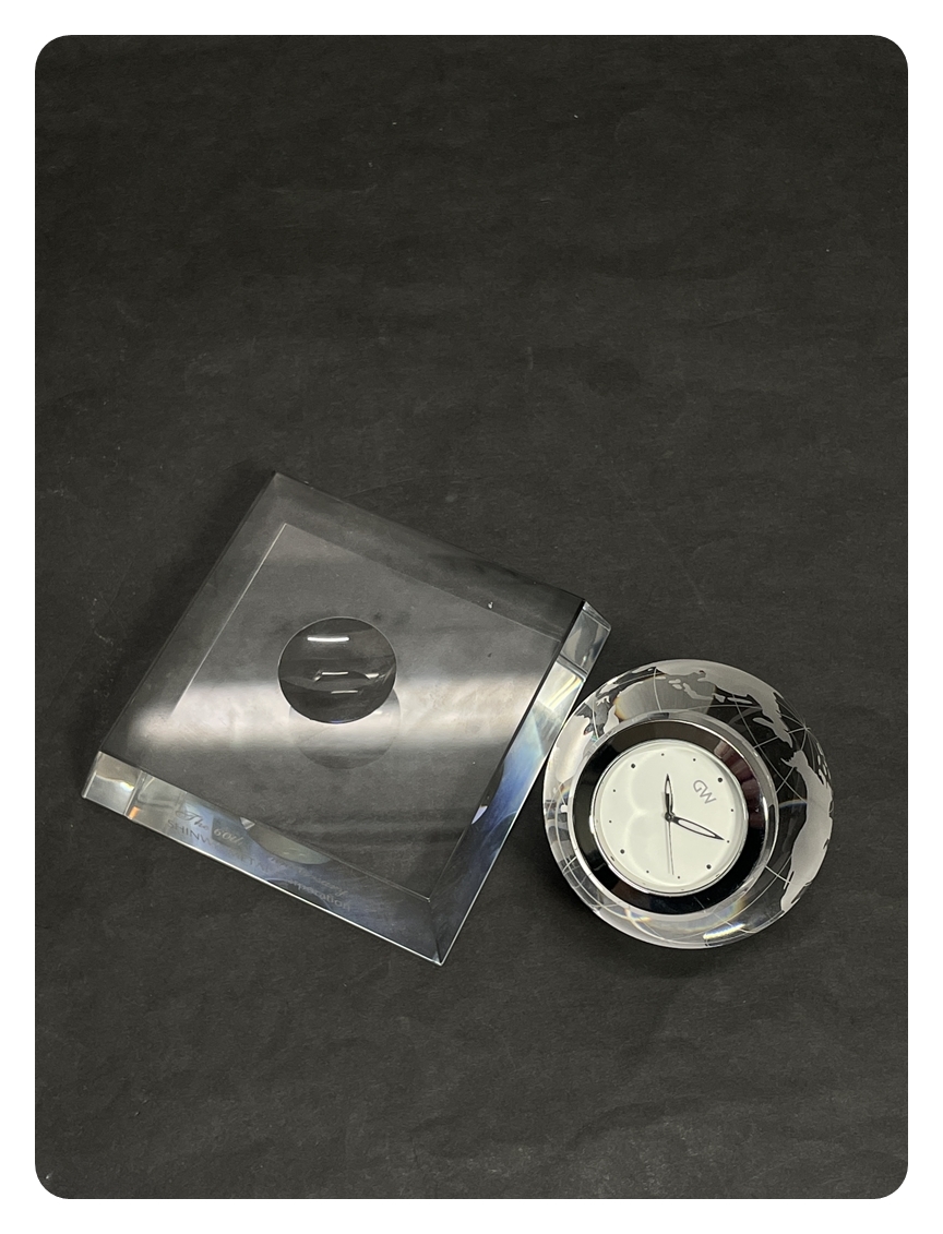 ● コレクター必見 NARMI ナルミ クリスタルガラス 置き時計 時計 オブジェ 飾り 雑貨 置物 インテリア コレクション ma906_画像6