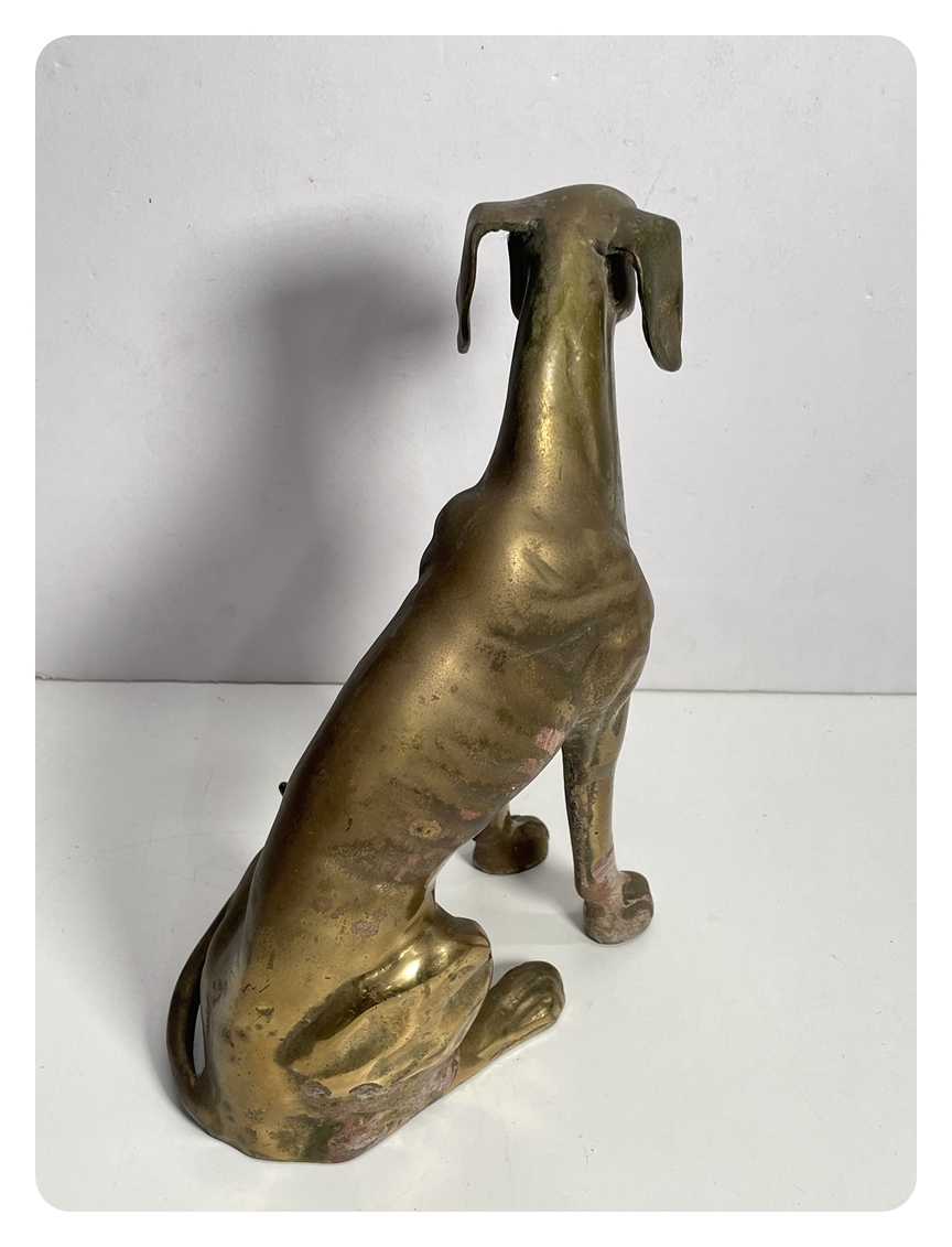 ● コレクター必見 真鍮製 犬 イヌ オブジェ インテリア 雑貨 ディスプレイ 高さ約28cm 置物 コレクション 金属 ma959_画像5