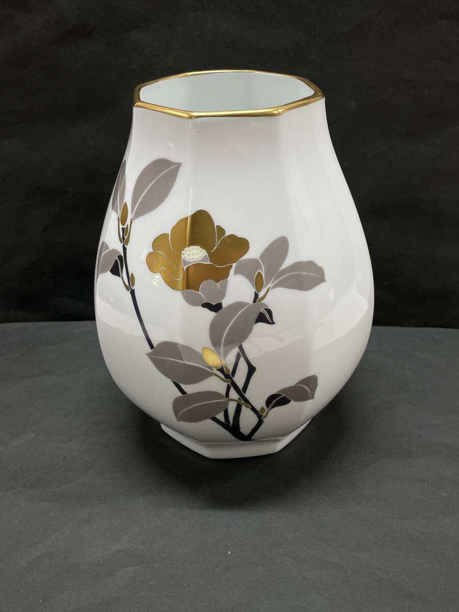 * collector стоит посмотреть OKURA Ookura Touen золотой . золотой серебряный . документ анис звёздчатый ваза ваза для цветов керамика производства цветок inserting сырой . цветок украшение украшение коллекция M54