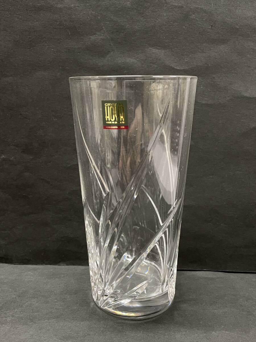 * collector worth seeing unused goods HOYA CRYSTAL tumbler glass 6 customer glass made tableware sake cup and bottle tea utensils crystal glass box M257