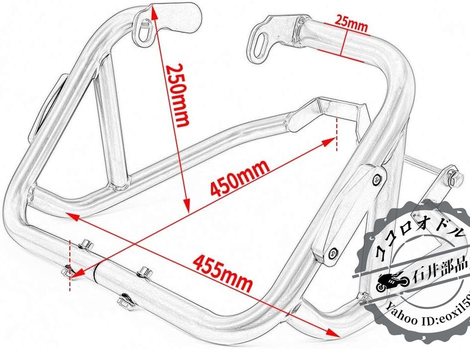 オートバイハイウェイエンジンガードクラッシュバーバンパープロテクター適用車種Y-amaha MT15 MT-15 MT 15 クラッシュバーアクセサリー_画像5