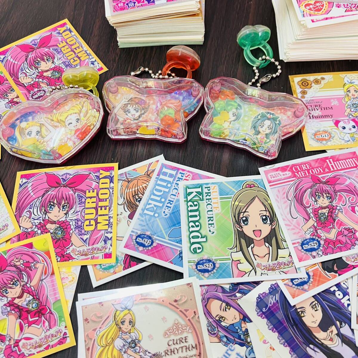 【コレクター品】プリキュア シール 他 コレクションまとめ 扇子 うちわ キーホルダー付 まとめ 大量 【1円スタート】の画像5