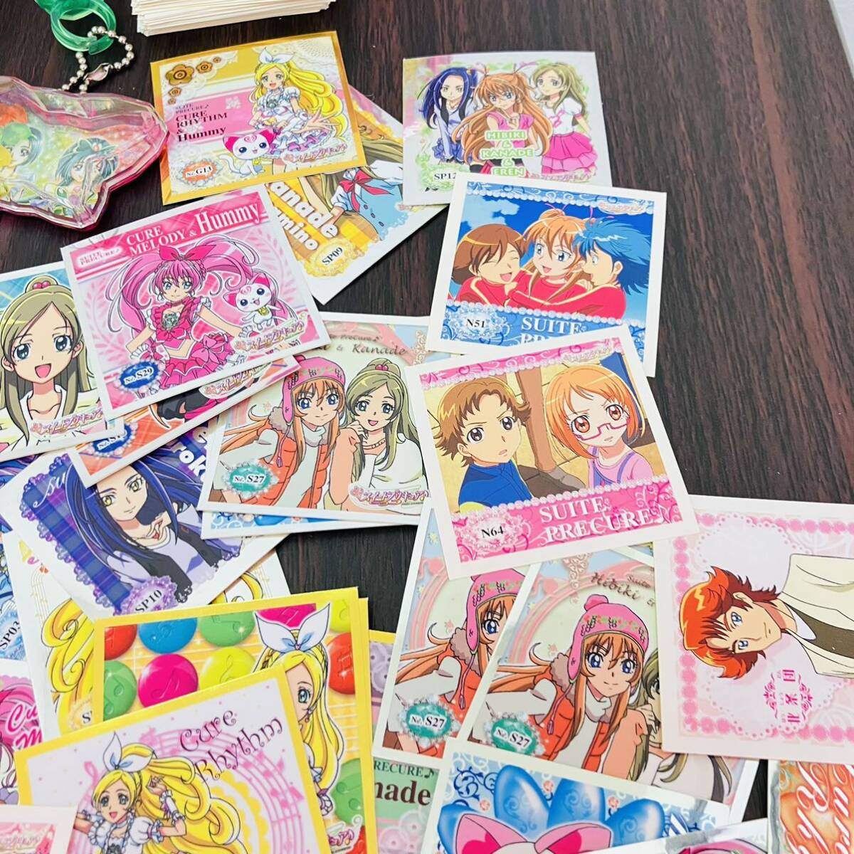 【コレクター品】プリキュア シール 他 コレクションまとめ 扇子 うちわ キーホルダー付 まとめ 大量 【1円スタート】の画像4