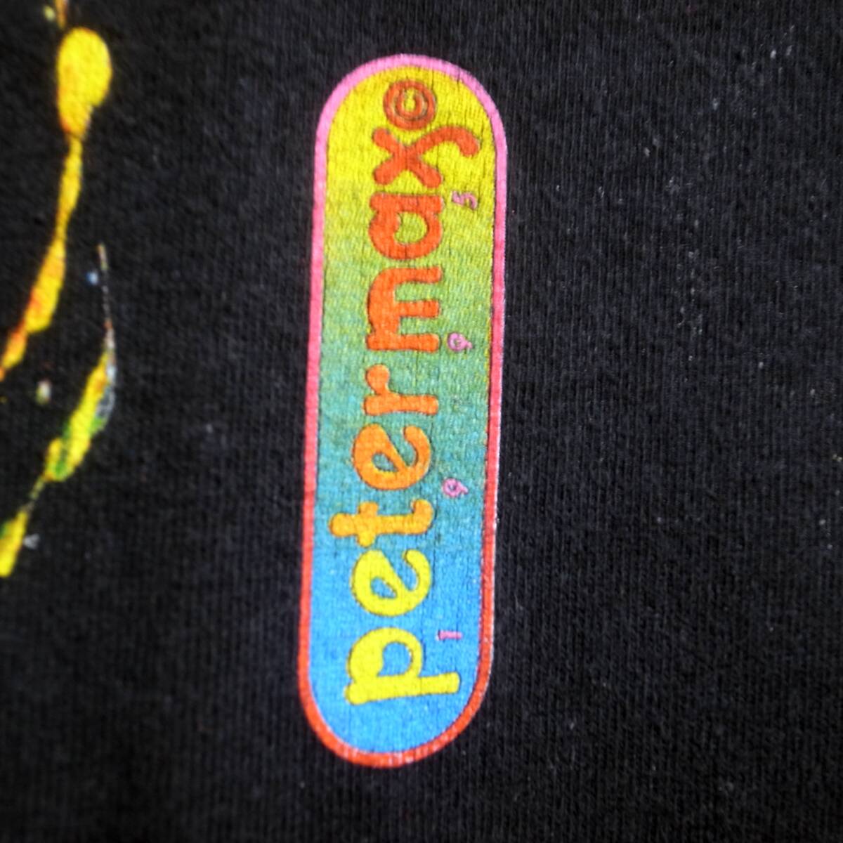 ピーターマックス Grand Slam For Children 90s vintage Tshirt Black Peter Max ヴィンテージ Tシャツ 黒 ハート peterMax 美品 古着_画像5