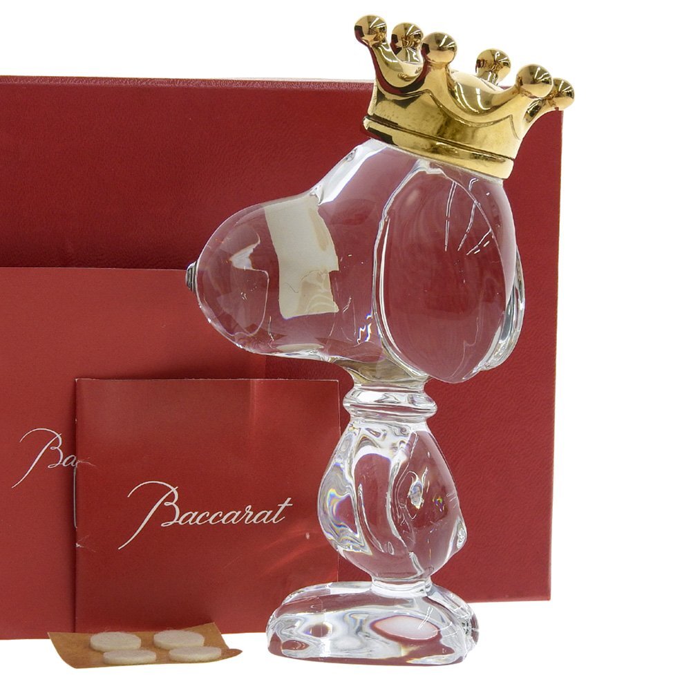 # 1 иен ~ стандартный б/у прекрасный товар # baccarat Baccarat # машина палец на ноге n King Snoopy 2106262 # crystal стекло интерьер фигурка 