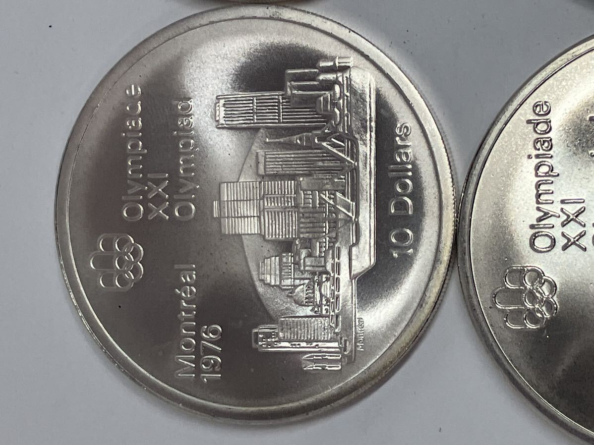 【6枚セット】カナダ モントリオールオリンピック1976 記念硬貨 1973年発行 10ドル 銀貨 エリザベス2世 6枚まとめ_画像4