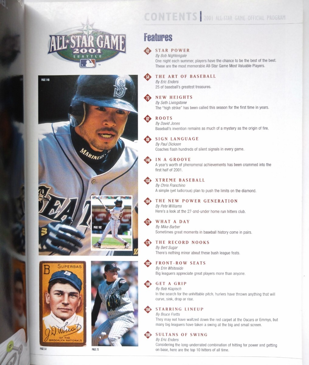 2001年　平成13年　MLB　オールスターゲーム　公式プログラム ★ メジャーリーグ　MLB　ペドロマルティネス　ボストン　レッドソックス★_画像2