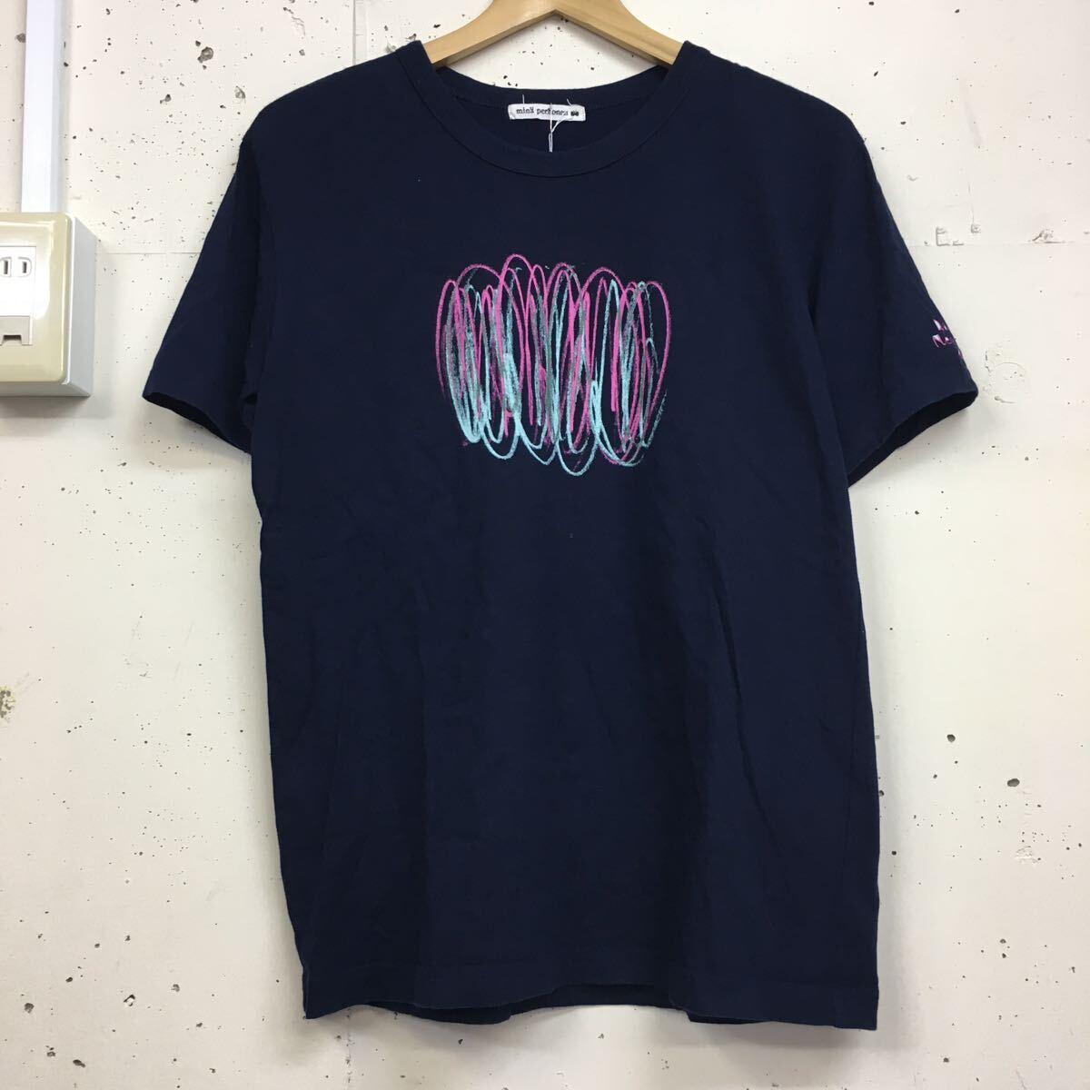 (k) mina perhonen ミナペルホネン Dance New Air 非売品 フェスティバル Tee tシャツ ネイビー 紺 サイズM コットン 日本製_画像1