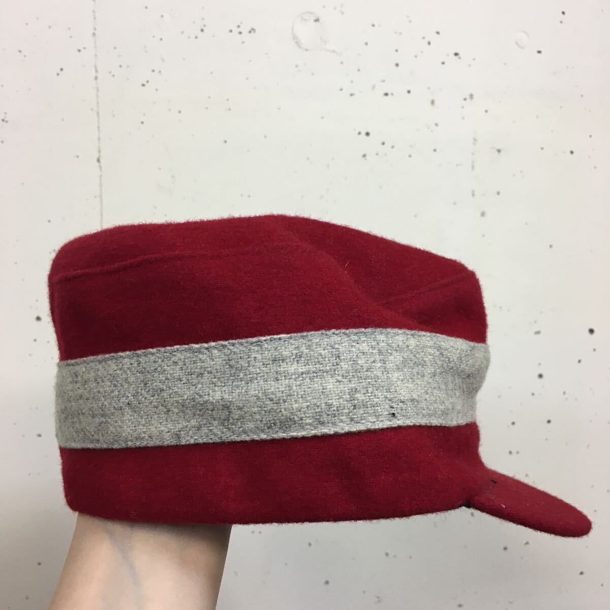 EBETTS FIELD エベッツフィールド ウール ワークキャップ 7 1/2 赤 レッド 帽子 USA製 M_画像4