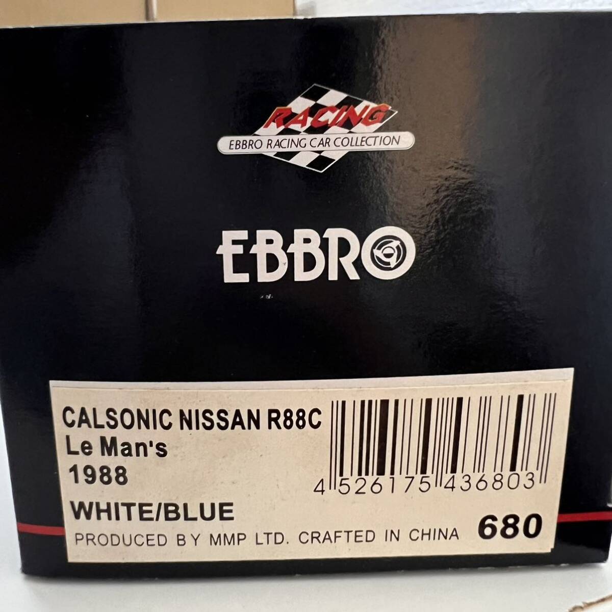 未使用 EBBRO CALSONIC NISSAN R88C Le Man’s 1988 WHITE/BLUE 680ミニカー 1/43スケール_画像7
