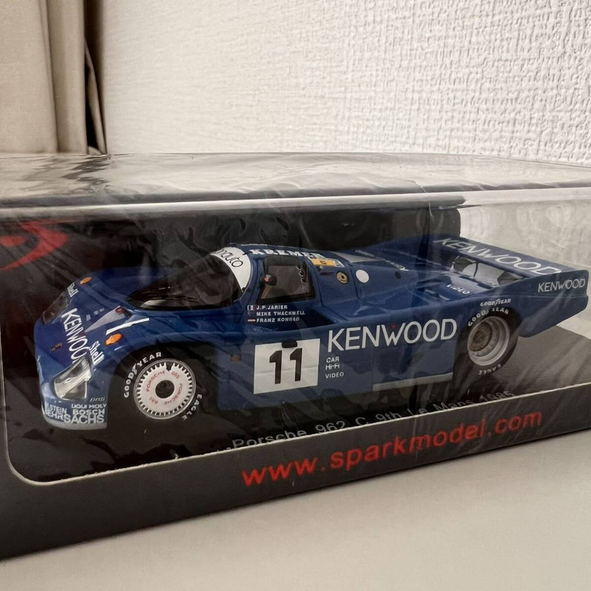 未使用 spark S4173 Porsche 962 C 9th LM 1985 ポルシェ ミニカー 1/43スケール_画像4