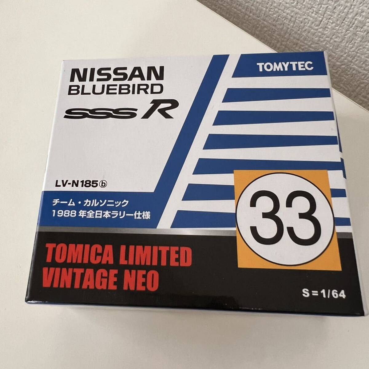 未使用 TOMYTEC NISSAN BLUE BIRD LV-N185 ニッサン ブルーバード SSS-R チーム・カルソニック1988年全日本ラリー仕様ミニカー1/64スケール_画像6