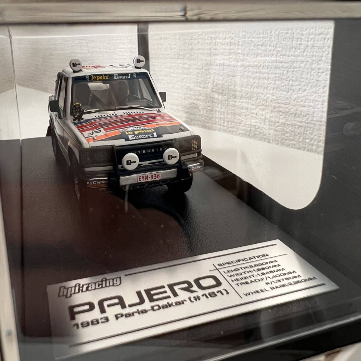  не использовался HPI Mitsubishi Pajero (#161) 1983 Paris-Dakar 8877 миникар 1/43 шкала 