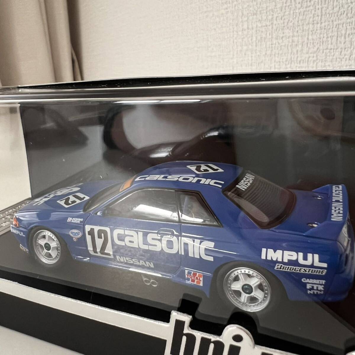  unused HPI NISSAN CALSONIC SKYLINE (#12) 1990 8085 JTC minicar 1/43 scale 