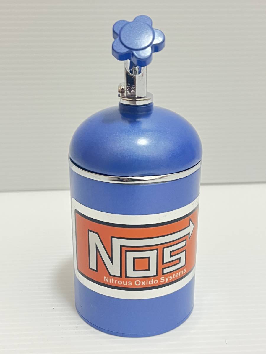 NOS 灰皿 ブルー / 携帯灰皿 ニトロ ボンベ かわいい プレゼント ワイルドスピード ワイスピ コンソール ドリンク ホルダーの画像1