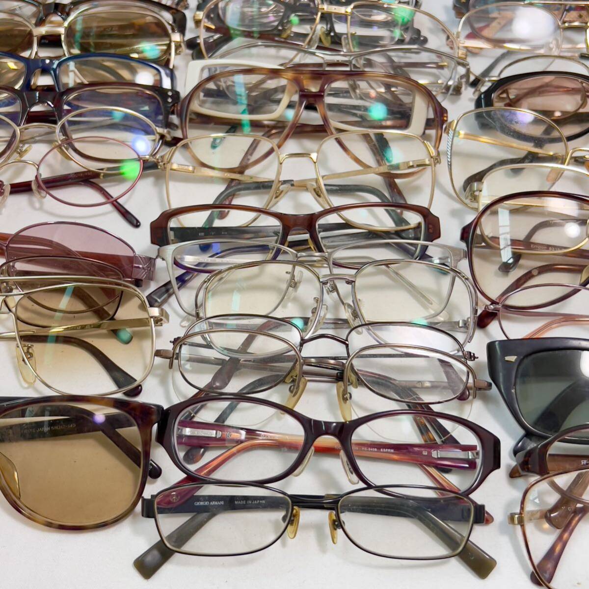 ジャンク メガネ 眼鏡フレーム・サングラス 200点以上まとめ売り⑧まとめて 大量 セット バーバリー ジョルジオアルマーニ等の画像4