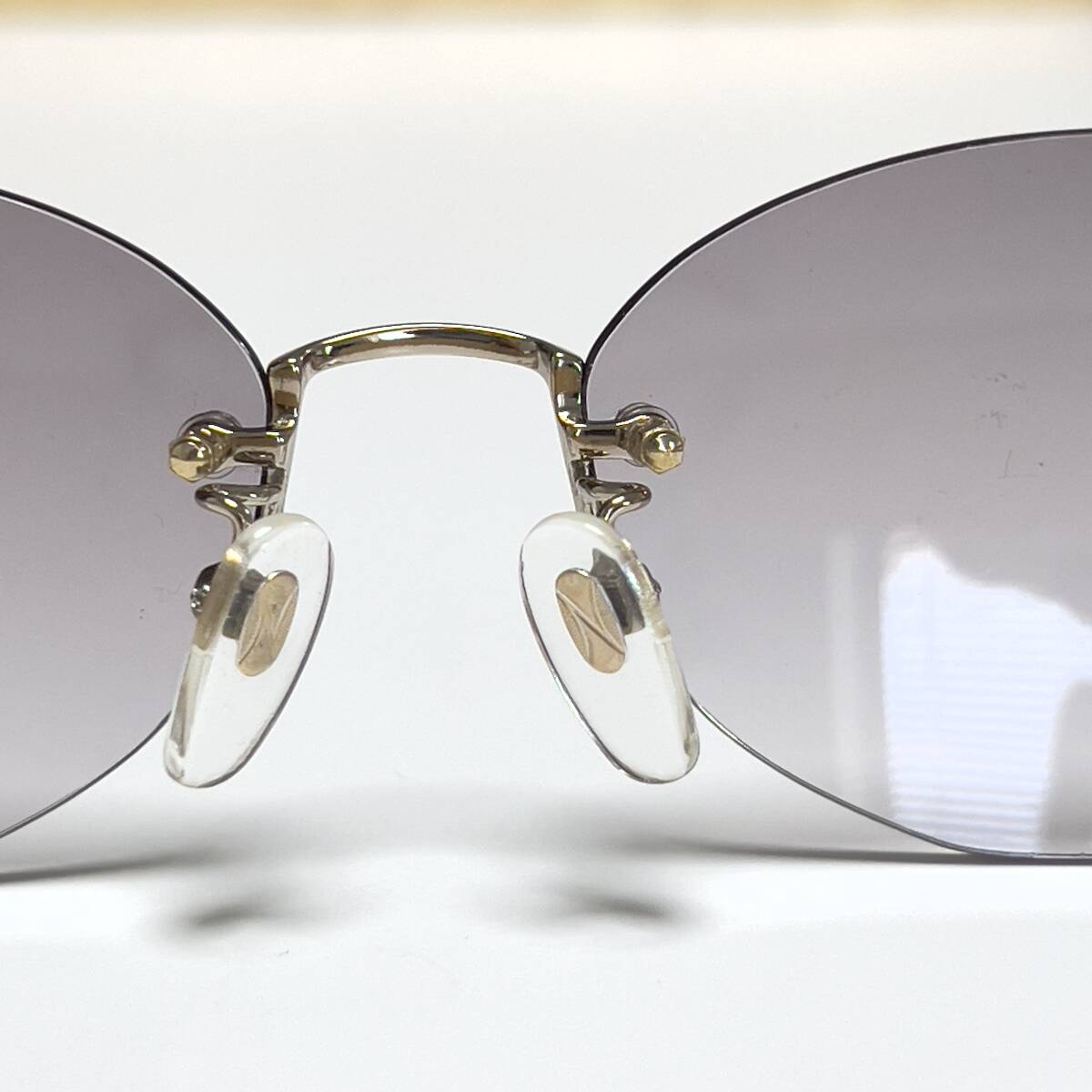 ◆HANAE MORI ハナエモリ 縁無し サングラス 度無しレンズ 眼鏡フレーム sunglasses アイウェア eyewear レディース 女性用_画像5