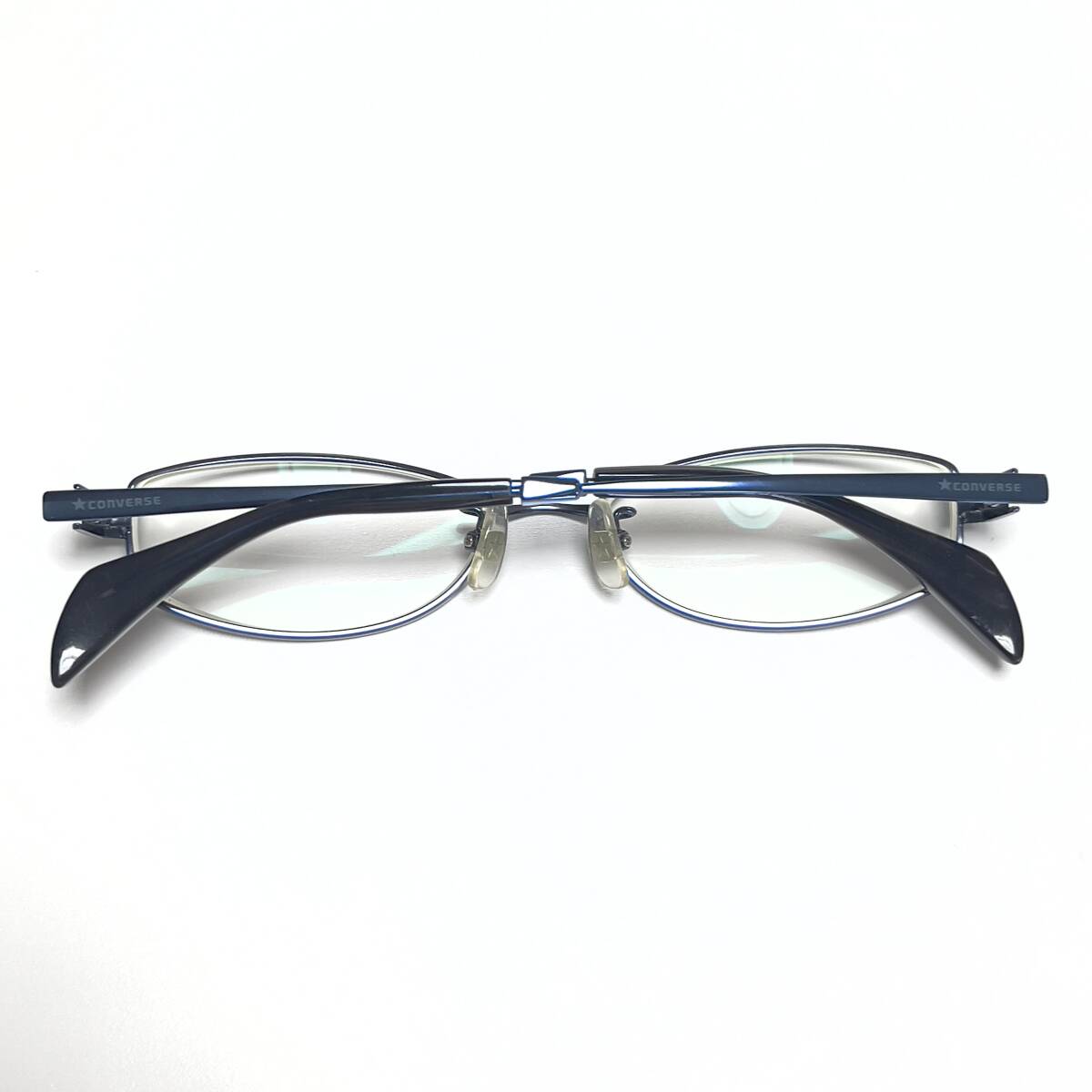 ◆CONVERSE コンバース スクエアシャープ メガネ 眼鏡フレーム ネイビーメタリック 53□16-138 メンズ 男性用_画像10