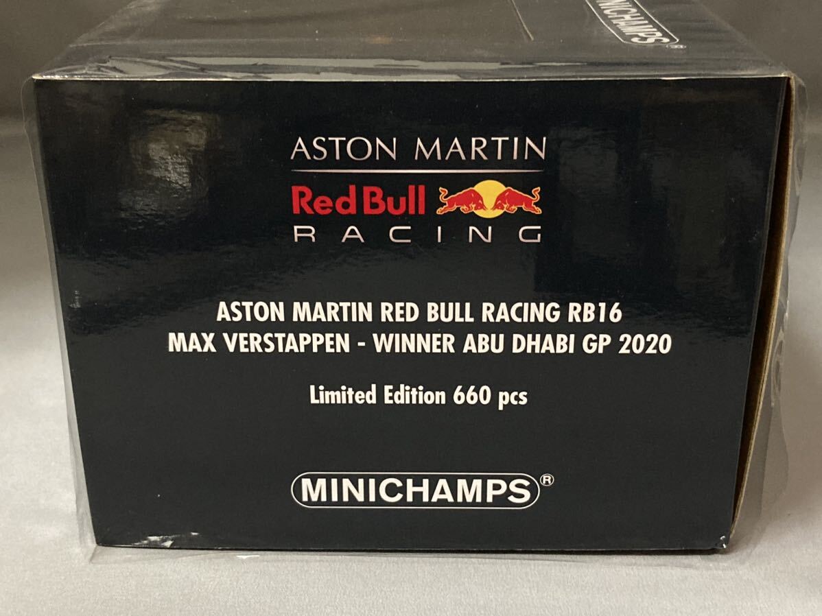 ミニチャンプス 1/18 アストンマーティン レッドブル レーシング RB16 マックス・フェルスタッペン アブダビGP Winner ホンダ 訳あり品_画像10