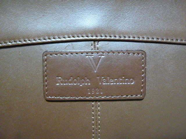 Rudolph Valentino 1921　牛革 茶色セカンドバッグ（未使用）_画像2