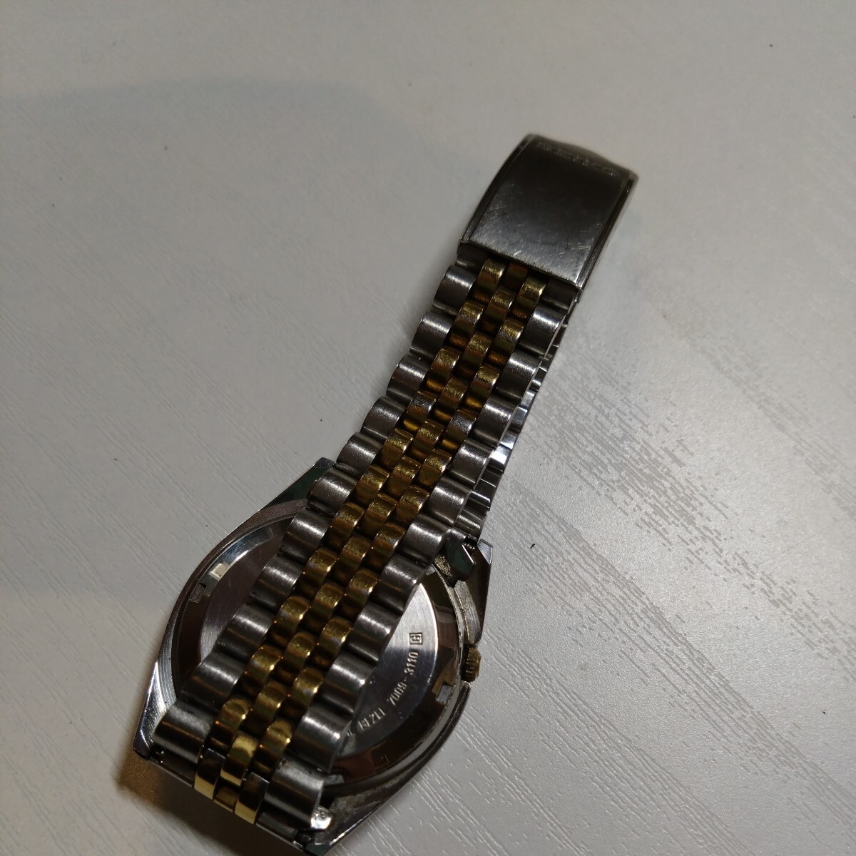 SEIKO セイコー セイコーファイブ 7009-3110 デイデイト 自動巻き 腕時計 シルバー/ゴールド メンズ_画像6