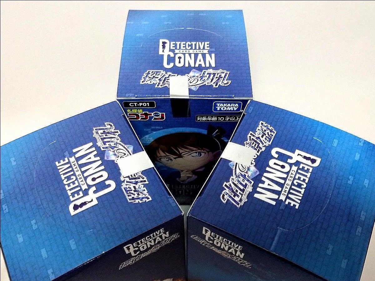 名探偵コナンTCG 探偵たちの切札 3BOX テープ付き CT-P01 工藤新一 タカラトミー