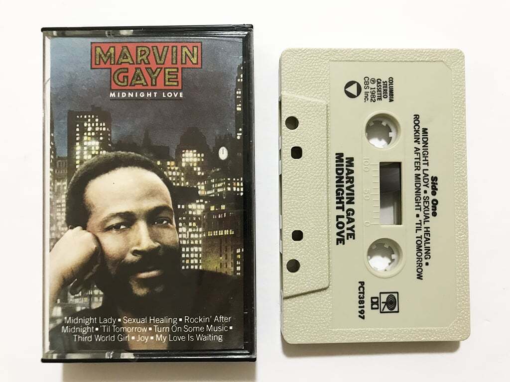 # cassette tape #ma- vi n*geiMarvin Gaye[Midnight Love][Sexual Healing] compilation R&B soul name record #8ps.@ till postage 185 jpy 