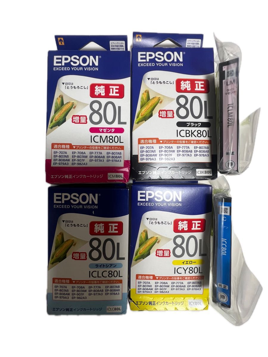 EPSON 増量 とうもろこし 純正インクカートリッジ　IC6CL80L