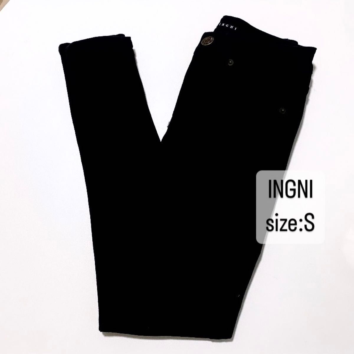 INGNI    イング　ストレッチスキニーパンツ　黒　ブラック　Sサイズ