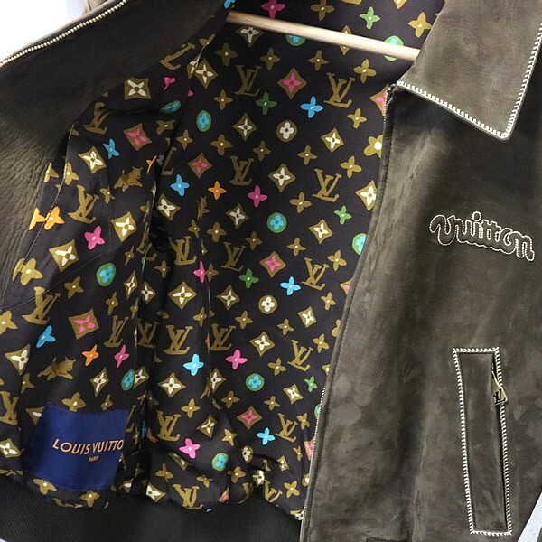 LOUIS VUITTON 銀座店 ルイヴィトン 未使用 24SS エンブロダイリー スエード ジャケット 1AFPW7 size:44 茶系 95025_画像7