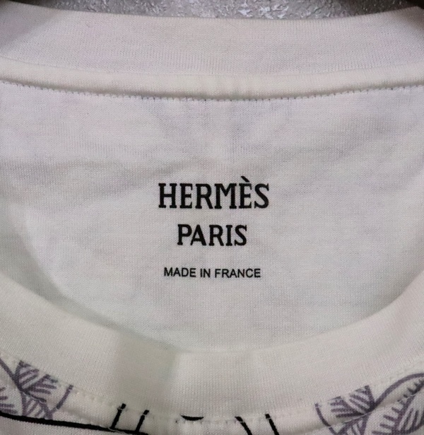 【広尾店】エルメス HERMES Tシャツ レディース ロープ柄 白 size34 コットン 【13934】_画像4