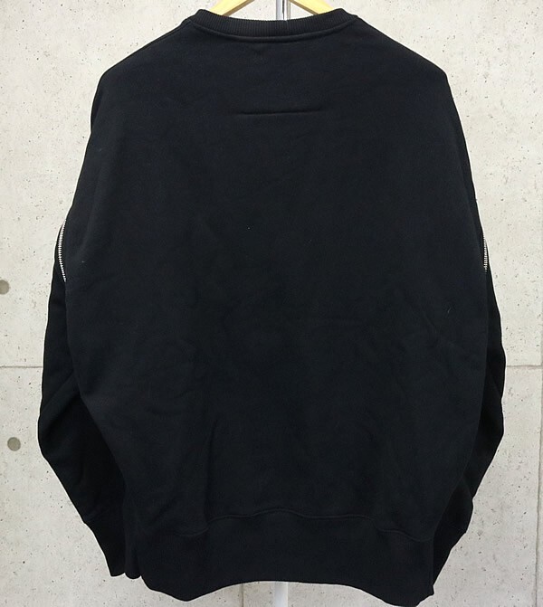 GIVENCHY 銀座店 ジバンシー 2WAY ロゴ クルーネック スウェット 長袖 メンズ size:S 黒 95023_画像2