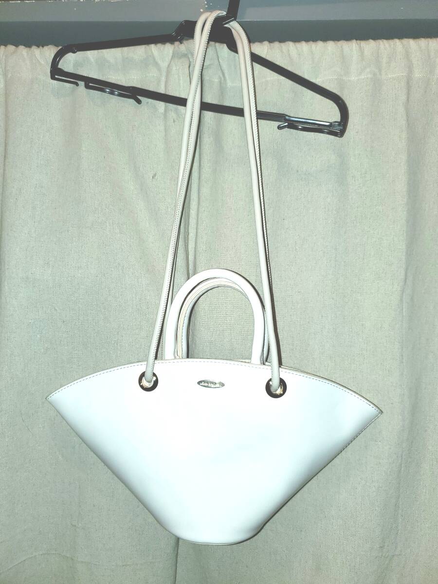 [ unused goods ] Natural Beauty Basic NATURAL BEAUTY BASIC back bag 2WAY shoulder bag handbag white length 18cm width 34cm