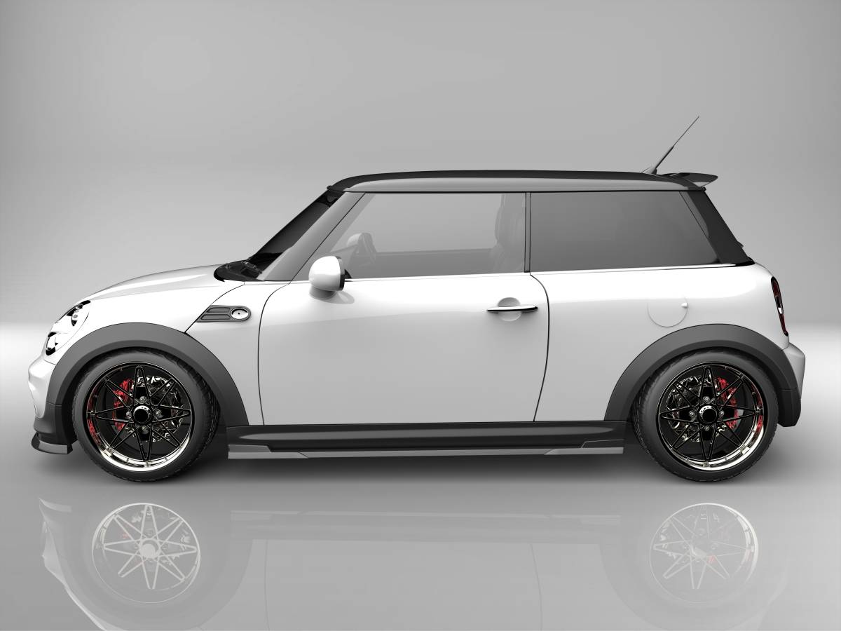 MF16 SU16 MINI クーパー R56 フロントアンダースポイラー サイドステップ 2点キット エアロパーツ_画像3