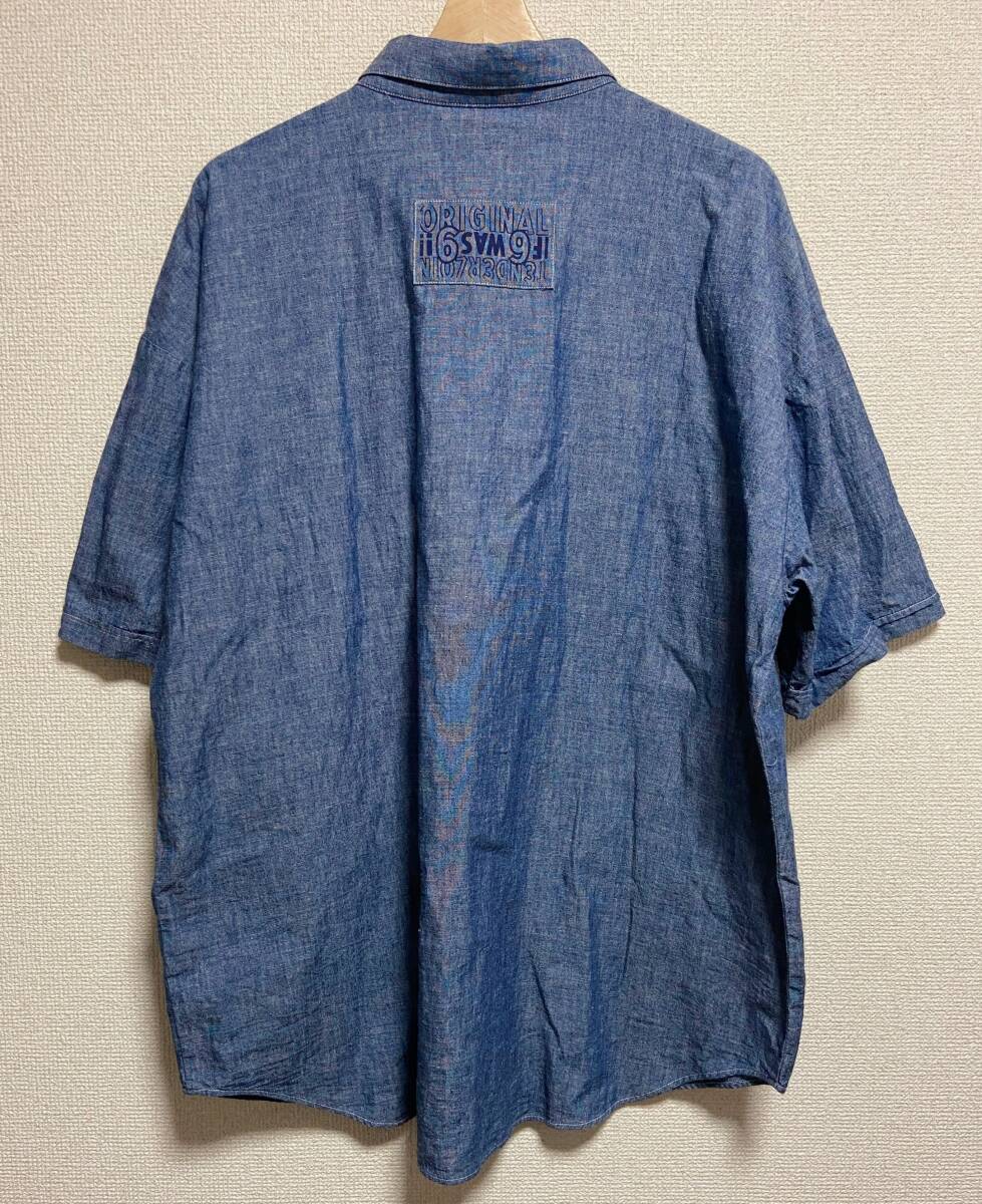 美品 21SS TENDERLOIN テンダーロイン WORK SHT B.D CHAMBRAY サイズL シャンブレー シャツ_画像3