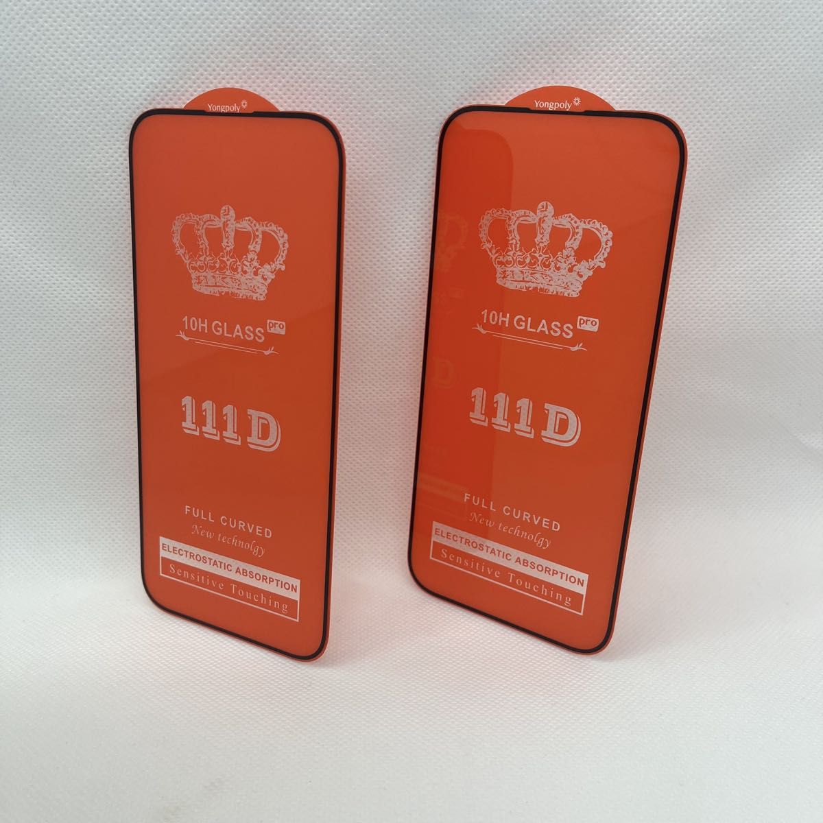 iPhone15/15Pro対応 10H採用全面保護強化ガラスフィルム2枚セット