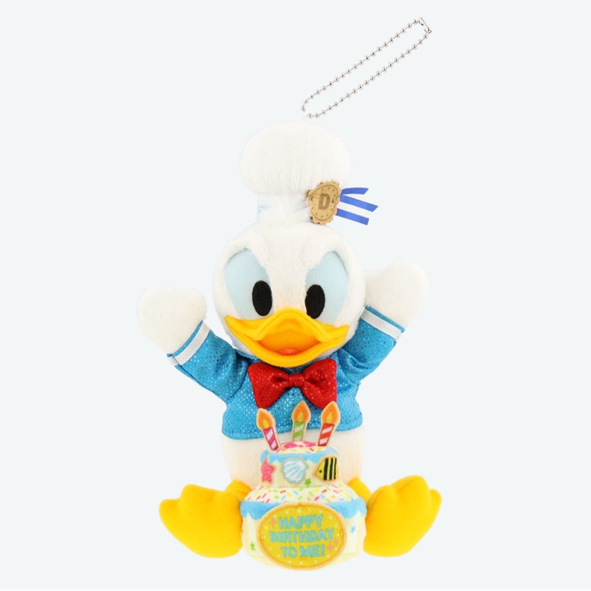 NEW Disneyディズニードナルドキーチェーンぬいぐるみ　ドナルド誕生日　birthday  お値下げ不可　