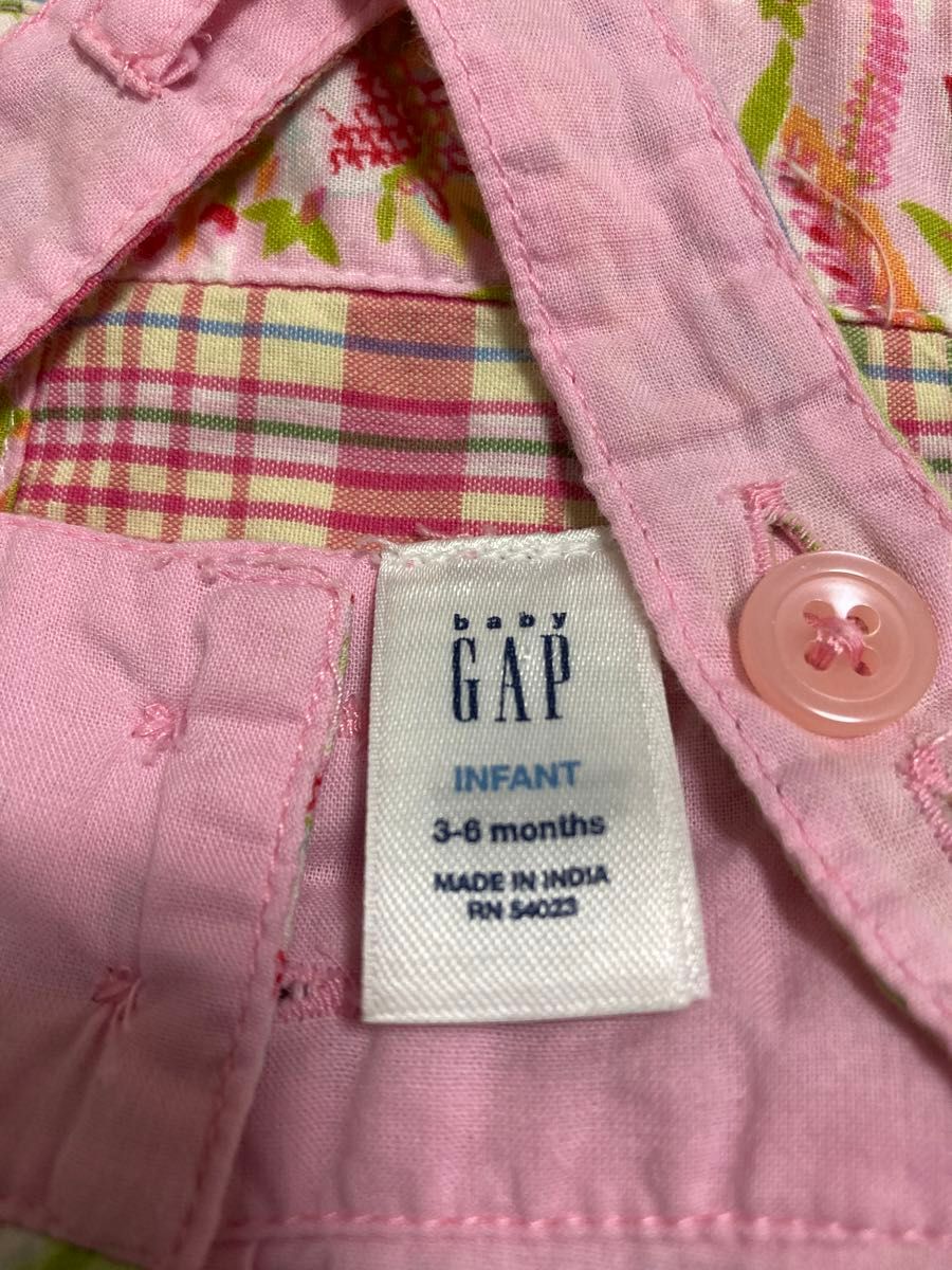 GAP 2枚合わせ ワンピース ショーツ付 サイズ:3〜6ヶ月