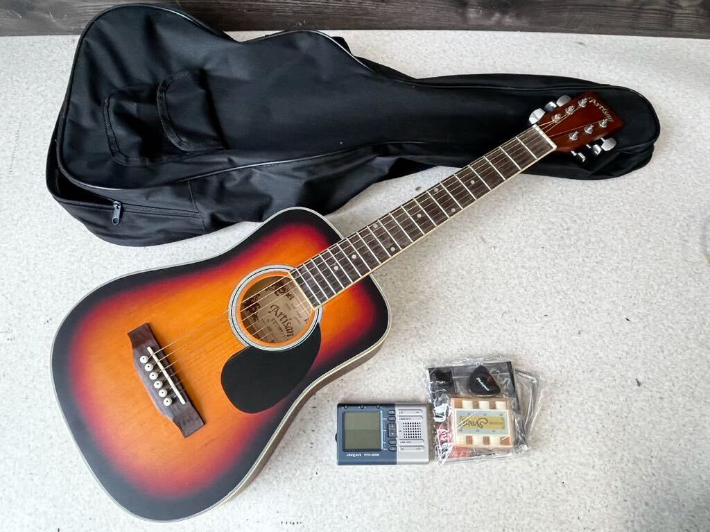1円 ほぼ未使用 美品 ミニギター ミニアコースティックギター 付属品 付き セット 良品 売り切りの画像1