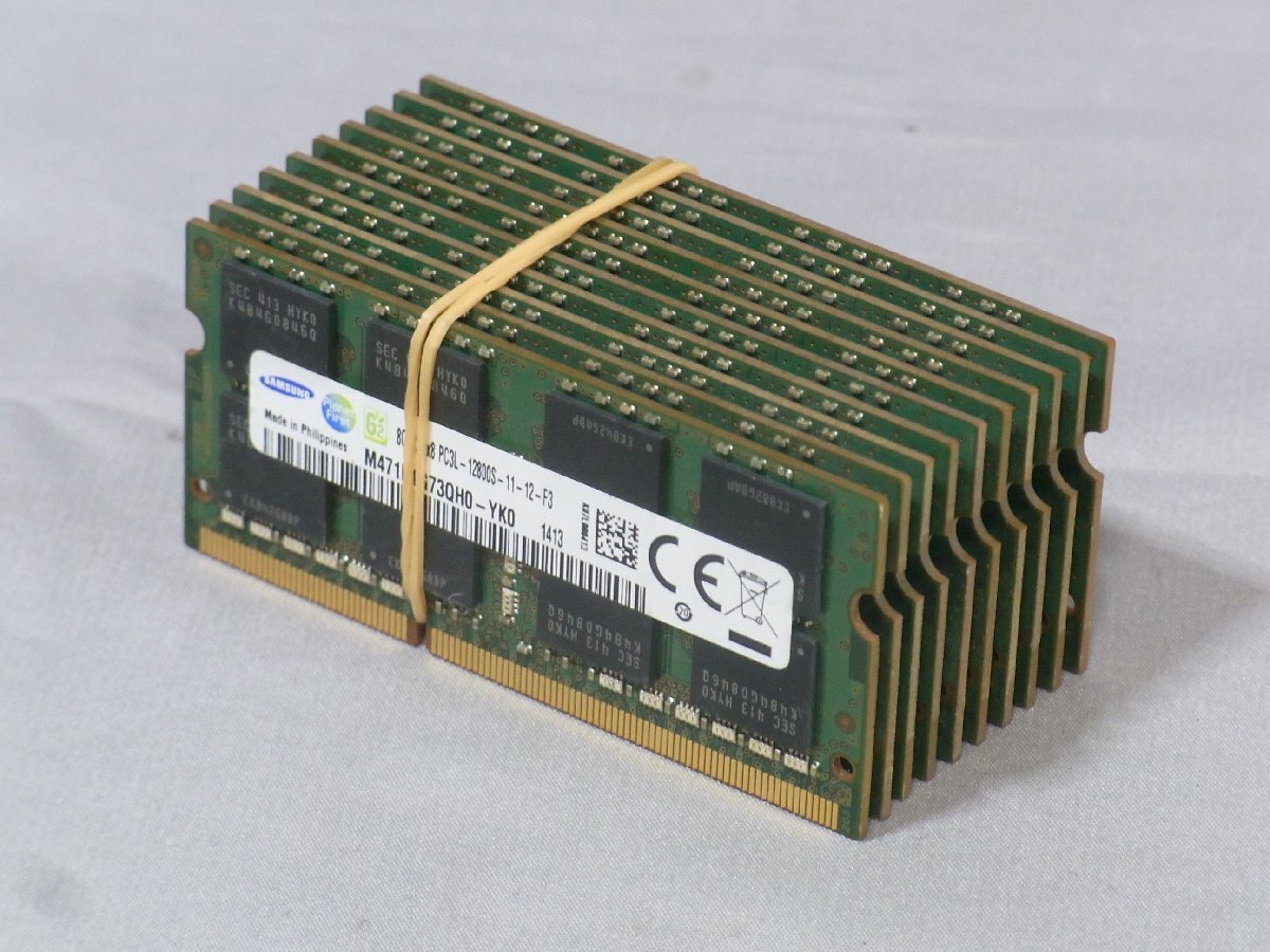 B39580 O-05245 PC3L-12800 DDR3Lメモリー 8GB 10枚セット ノートPC用 ジャンク_画像1