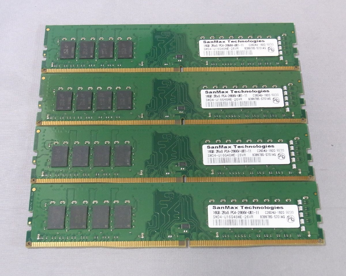 B39497 O-03016 PC4-21300 DDR4メモリー 16GB 4枚セット ジャンク_画像1