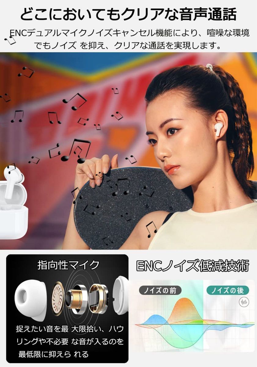 【新品・未使用】ノイズキャンセリング　ワイヤレスイヤホン　AirPods Pro 互換品　Bluetoothイヤホン