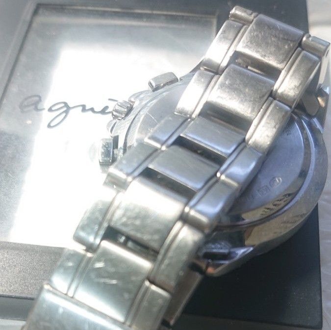 agnes.b 7T92 アニエスベークォーツ 腕時計 ブラック シルバー