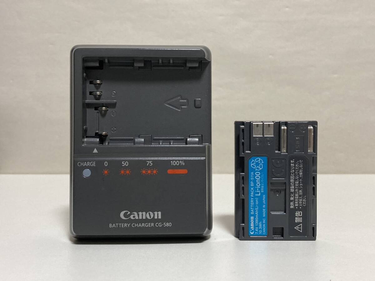 Canon 純正 バッテリーチャージャー CG-580 / バッテリーパック BP-511A セット キヤノンの画像1
